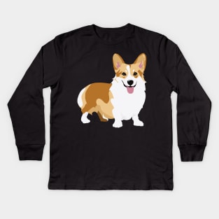 Corgi Kids Long Sleeve T-Shirt